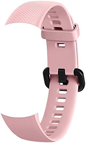 dulawei3 Replacement Multiple Colors Soft Silicone Smart Watch Strap Bracelet Fashion Wristbands for Huawei Honor Band 4 Rose Red