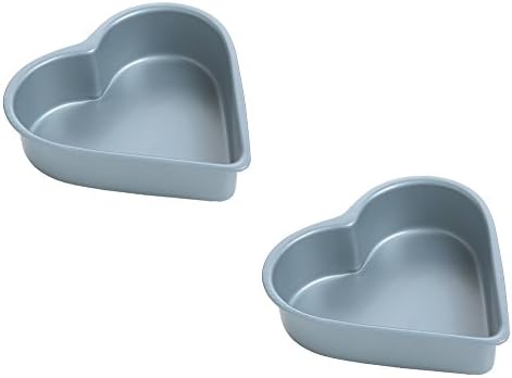 Set of 2 Mini Donut Hole Makers Heart Muffin Pan Nonstick 4" Bun Cake Mold