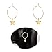 Large Round Hoop Star Dangle Earrings Women Lightweight Cool Stud Huggie Clip On Girls Gold Or Sterling Gold 2
