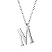 PROSTEEL Initial Letter Necklace,Alphabet Name Jewelry,Men/Women,Personalized Groomsman Bridesmaid Gift,Wedding Minimalist Bridal Party Graduation Gift,Stainless Steel,18K Gold Plated