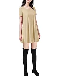 Homrain - Vestido de túnica de manga corta casual