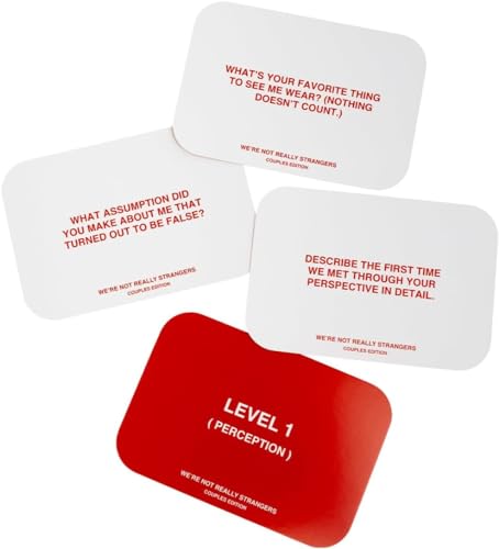 WE'RE NOT REALLY STRANGERS Couples Edition Card Game - 150 Conversation Cards for Couples - 2 Player Game for Memorable Date Nights & Game Nights, Ages 15+, 2 Players