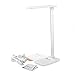 TaoTronics LED Desk Lamp, Dimmable LED Table Lamp, Bedside Lamp, Cool White Reading Light, Eye-caring Book Light (3-Level Dimmer, Touch-Sensitive Control, Night Light, 6W, Glossy White)