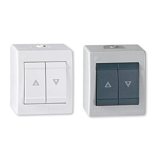 ALING-CONEL | All-in-One Aufputz Jalousientaster | Rolladenschalter - Grau / Anthrazit | 10AX/250V~ / IP 44 | Serie… – Bild 7
