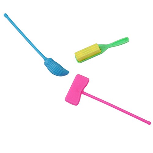 image for Rurah 9Pcs Mini Cleaning Set Doll House Decoration Home Furniture Furn