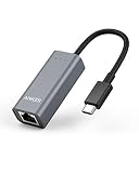 Anker USB C to Ethernet Adapter, Portable 1-Gigabit Network Hub, 10/100/1000 Mbps, for MacBook Pro, iPad Pro 2019/2018, ChromeBook, XPS, Galaxy S9/S8, and More