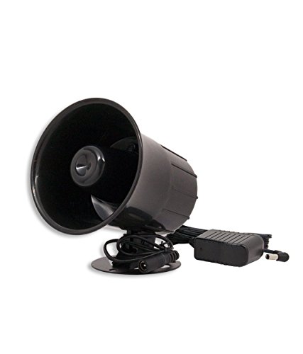 Fortress Security Store (TM) Loud Indoor/Outdoor Weatherproof Black Siren for DIY S02/GSM Home and Business Alarm Security Systems