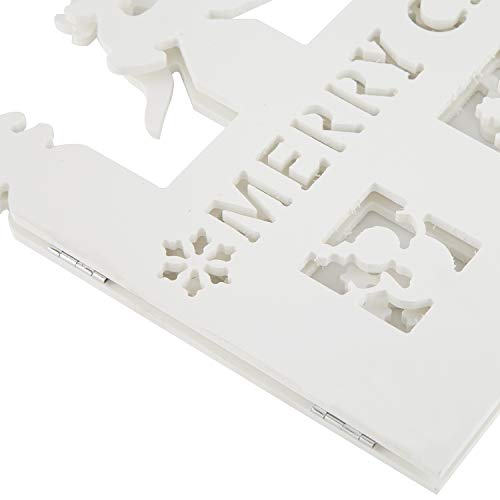 handrong Christmas Tree Fence White Decorative Xmas Tree Fencing for Home Garden Yard Office Decoration Gift Storage, Square 15.6×15.6×15.6×15.6 Inch - Thumbnail 4