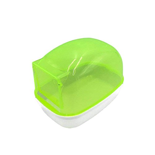Ocamo Small Animal Plastic Hamster Bathroom Bath Sand Room Sauna Toilet Bathtub Dustproof Plastic Box for Small Pet