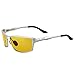 Soxick Mens's Sunglass for Night Driving Polarized Glasses Fishing Outdoor Sport Yellow Lens Slivery 2