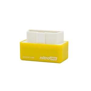 Alisable Plug and Drive NitroOBD2 Performance Chip Tuning Box pour les voitures à essence (jaune)