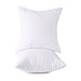 HOMESJUN Throw Pillow Inserts, 18x18 Inch Decorative for Sofa, Bed and Chair, Cotton Cover, Set of 2, White