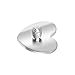 Solid Titanium Heart Dermal Top