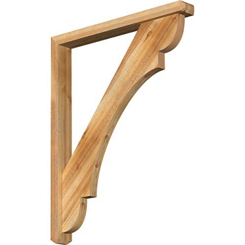 4"W x 34"D x 42"H Olympic Craftsman Rough Sawn Bracket w/Offset Brace, Western…