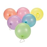 Fun Express Rubber Neon Punch Balls - 50 Pieces