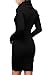 DJT Womens Slim Fit Cowl Neck Long Sleeve Knit Sweater Dress