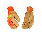 Kinco-HydroFlector-Lined-Hi-Vis-Orange-Waterproof-Grain-Pigskin-Palm-with-Knit-Wrist-Glove
