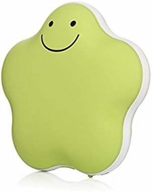 Smiley Rechargeable Hand Warmer provides Comfortable, Soothing Warmth for Hours by SavvyGear, Includes Bonus Warmer Pouch, USB Charger/Power Bank (Green)