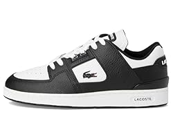 Lacoste Mens Court Cage Sneaker, BLK/WHT, 12.5
