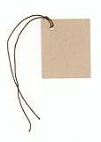 100 Blank KRAFT Hang Tags (1-3/4