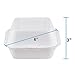 Houseables Takeout Containers, to Go Box, Restaurant Take Out Food Container, 100 Pack, White, 6x6 Inch, 100% Disposable, Clamshell, Biodegradable Boxes, Microwavable Supplies, Eco Friendly