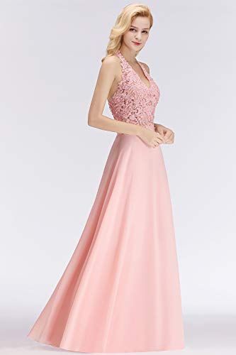 MisShow-Damen-Elegant-Abendkleid-Chiffon-Neckholder-Ballkleid-Brautjungfernkleid-lang-EU-32-46
