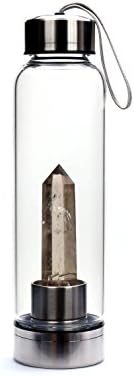Rose Quartz Crystal Water Bottle, Gemstone Water Bottle, Crystal Water Bottle