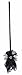 Forum Novelties Unisex-Adults Witches&Wizards Mini Broom, Black, Standard 77002, Multicolor