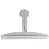 InterDesign Bathroom Shower Door, Window and Mirror Squeegee with Suction Storage Hook - 12", Clear