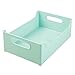 mDesign Stackable Plastic Storage Organizer Containers with Handles for Kitchen Countertop, Cabinet, Pantry, Refrigerator - BPA Free - for Kids Snacks/Food - 10