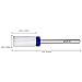 Beauticom Pana Professional USA Ceramic White Small Barrel Bit Nail Drill (Grit: MEDIUM) 3/32