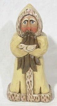 Santa with Dove - White - R