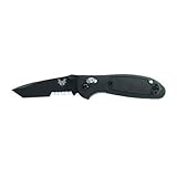 Benchmade 557 Mini-Griptillian AXIS ComboEdge Serrated Knife with Tanto Blade, Pardue Design, Thumb Stud Opener, Black