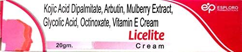 LICELITE SKIN RADIANCE CREAM WITH ADDED SUNSCREEN FOR MELASMA,CHLOSMA, HYPERPIGMENTATION,AGE SPOTS,DARK SPOTS,PROTECT FROM UV RAYS & SUN EXPOSURE -20GM