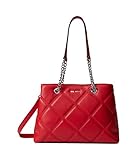 Nine West Skyes Satchel Dark Lipstick Red One Size