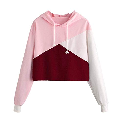 F1rst Rate 2018 New Women Teen Girls Hoodie Fashion Color Long Sleeve Hoodies Sweatshirt(Wine-X-Large)