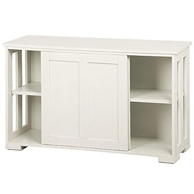 Yaheetech Antique White Sliding Door Buffet Sideboard Cabinet