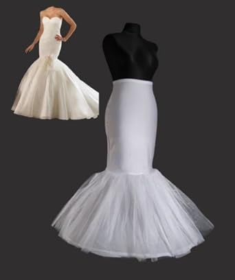 1 HOOP FISHTAIL PETTICOAT WEDDING BRIDAL UNDERSKIRT FOR FISHTAIL ...