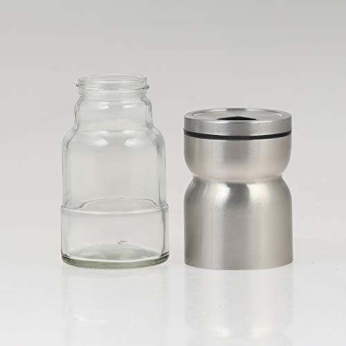 Salt and Pepper Shaker with adjustable pour holes dispenser lids