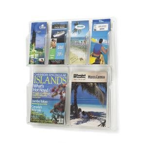 Safco Reveal 6 Magazine and 6 Pamphlet Display Clear