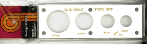 Capital Plastics 2x6 Holder - US GOLD TYPE SET in White