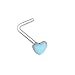 Inspiration Dezigns Illuminating Glow in The Dark Heart L-Shape Nose Ring (Sold Individually)