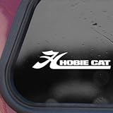 HOBIE CAT White Decal Sticker Laptop Wall Notebook Car Die-cut White Decal Sticker