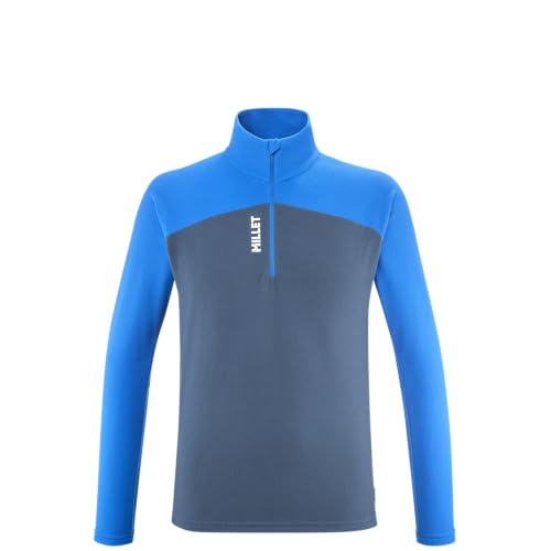 MILLET - K Lightgrid PO M - Polaire Légère Homme - Alpinisme, Approche, Randonnée, Lifestyle, Black - Bleu