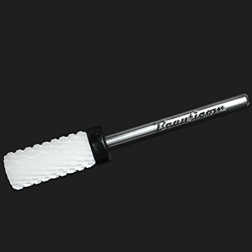 Beauticom Professional USA Ceramic White Small Barrel Bit Nail Drill (Grit: XC EXTRA COARSE) 3/32" Shank Size