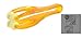 MACHEE Home Clear Orange Double Rubber Roller Massage Joints Finger Massager