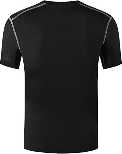Sportides Boy's 3 Packs Quick Dry Active Sport Short Sleeve Breathable Compression Shirt Tee Tshirt T-Shirt Top LBS709_PackA_150/12 - Thumbnail 3