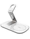 Seneo 2 in 1 iWatch Charging Stand for iWatch Series 4/3/2/1(38mm and 42mm), Qi Fast Wireless Charger Charging Compatible with iPhone Xs/XS Max/XR/X/8/8 Plus (No iWatch Charger)
