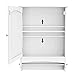 Yaheetech Medicine Cupboard, Hanging Bathroom Storage with Height Adjustable Shelf and Rod - White 18.9 x 6.3 x25.8 Inches