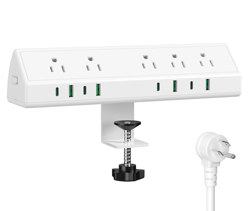 Power Strip with 4 USB-C PD Ports and 5 AC Outlets